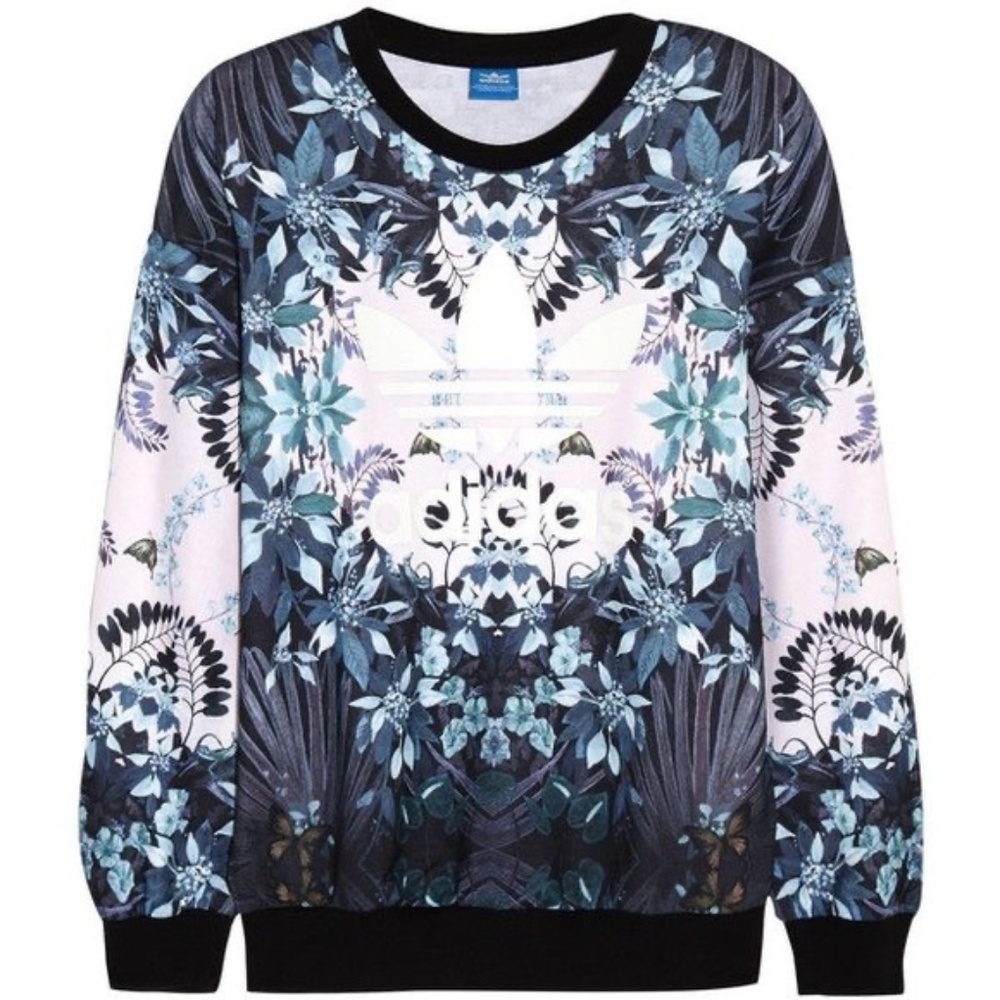 Adidas Originals floral sweatshirt S
